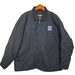 Vintage Ford Built Tough Cotton Canvas Work Coat‎ Mens 3XL Black Trucker Jacket